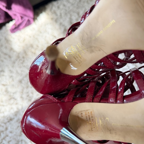 Elegant burgundy INC International Concepts Burgundy see through going out red S - Picture 6 of 8